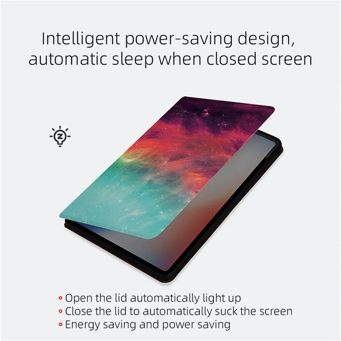 For 	iPad 10.2 (2021)/(2020)/(2019) Starry Sky Pattern Printing Shockproof Drop-proof PU Leather + TPU Tablet Cover with Stand - Color Starry Sky - 5