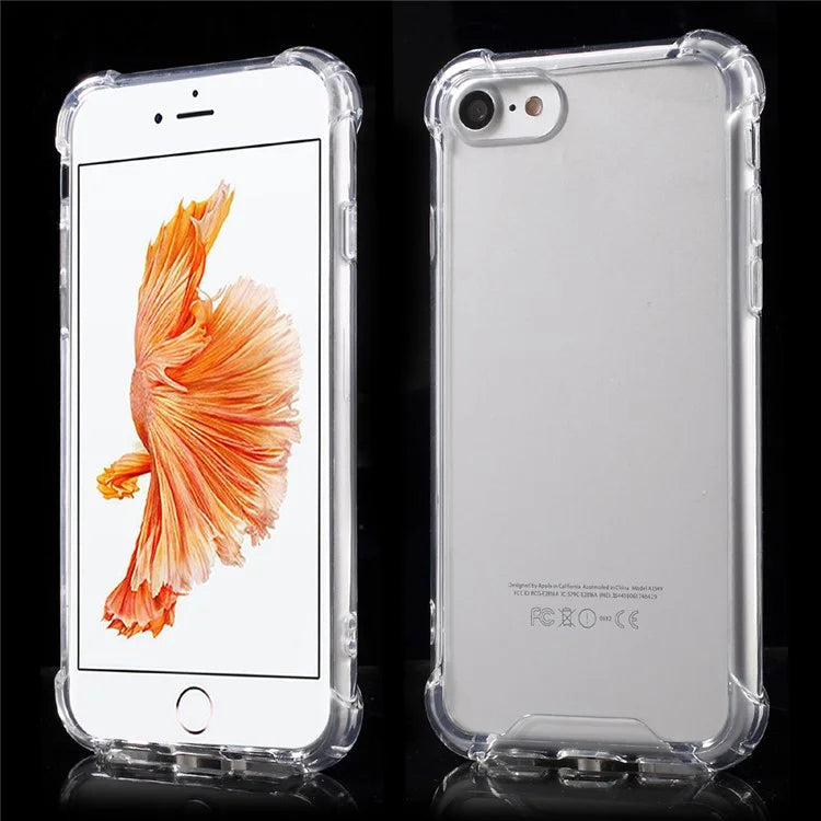 Drop-resistant Acrylic Hard Case Cover for iPhone SE (2020)/SE (2022)/8/7 4.7 inch - Transparent - 1