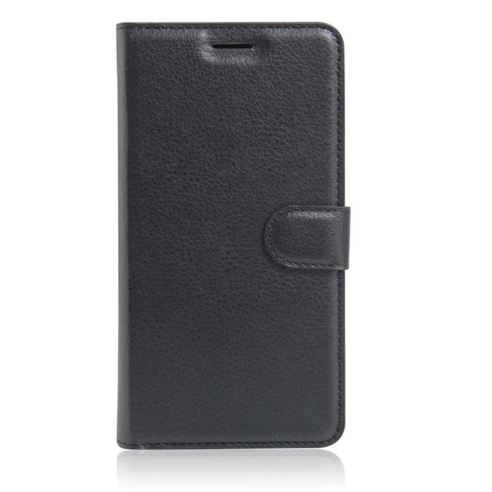 For iPhone 8 Plus / 7 Plus 5.5 inch Litchi Lychee Skin Flip Leather Stand Shell with Folio Flip Wallet - Black - 2