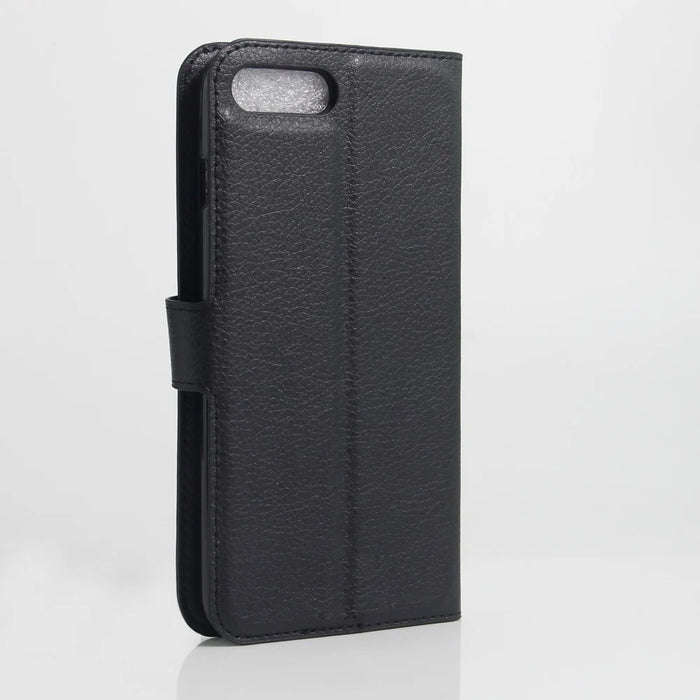 For iPhone 8 Plus / 7 Plus 5.5 inch Litchi Lychee Skin Flip Leather Stand Shell with Folio Flip Wallet - Black - 3