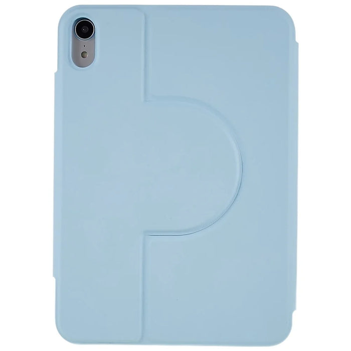 360-degree Rotating Shockproof Case for iPad mini (2024) / mini (2021) 2 in 1 Detachable Skin-Touch Tablet Cover with Stand - Sky Blue - 4