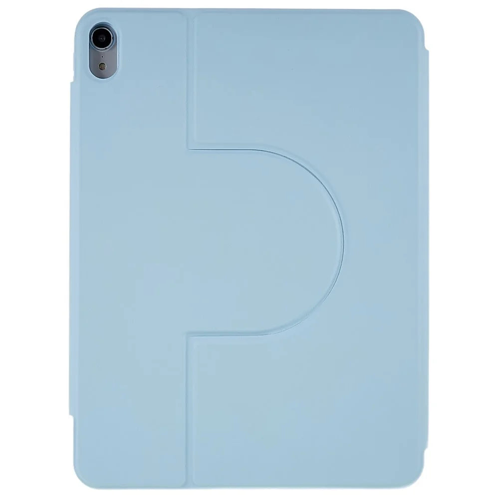 For iPad Air 10.9 inch (2020)/(2022) Skin-touch 2 in 1 Detachable Shockproof Case 360-degree Rotating Tablet Cover with Stand - Sky Blue - 4