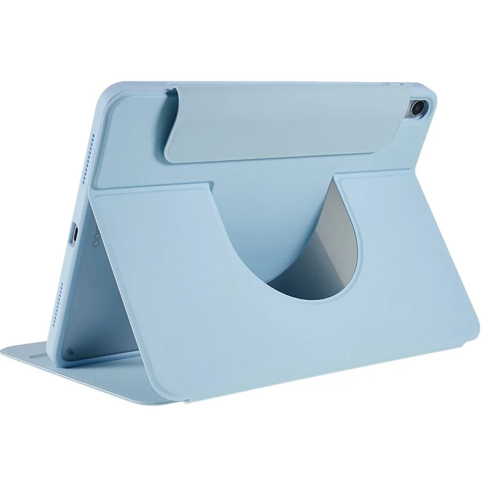 For iPad Air 10.9 inch (2020)/(2022) Skin-touch 2 in 1 Detachable Shockproof Case 360-degree Rotating Tablet Cover with Stand - Sky Blue - 6