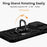 For iPhone 13 Pro 6.1 inch Slide Camera Protection Cover Lightweight Phone Case Ring Kickstand Hybrid PC + TPU Phone Shell - Black - 7