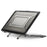For MacBook Pro 13 inch (2020) PC + TPU Laptop Case Anti-scratch Full-Protection Notebook Cover with Supporting Feet - Black - 1