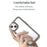 TPU + Acrylic Phone Case for iPhone 13 6.1 inch, Scratch-resistant Clear Cover with Independent PC Buttons - Black - 3