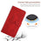 For iPhone 13 Pro Max 6.7 inch Butterfly Flowers Imprinting Anti-fall PU Leather Phone Shell, Pattern Imprinting Design Wallet Stand Case with Shoulder Strap - Red - 6