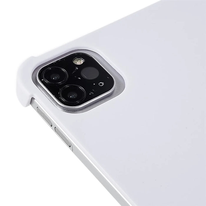 For Apple iPad Pro 12.9 (2018) / (2020) / (2021) / (2022) Light Thin Hard PC Tablet Case Solid Color Anti-scratch Cover - White - 5