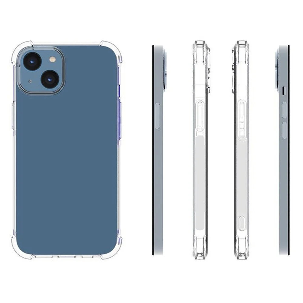 For iPhone 14 6.1 inch Thickened Four Corners Anti-drop TPU Cover Non-slip Phone Case - 5