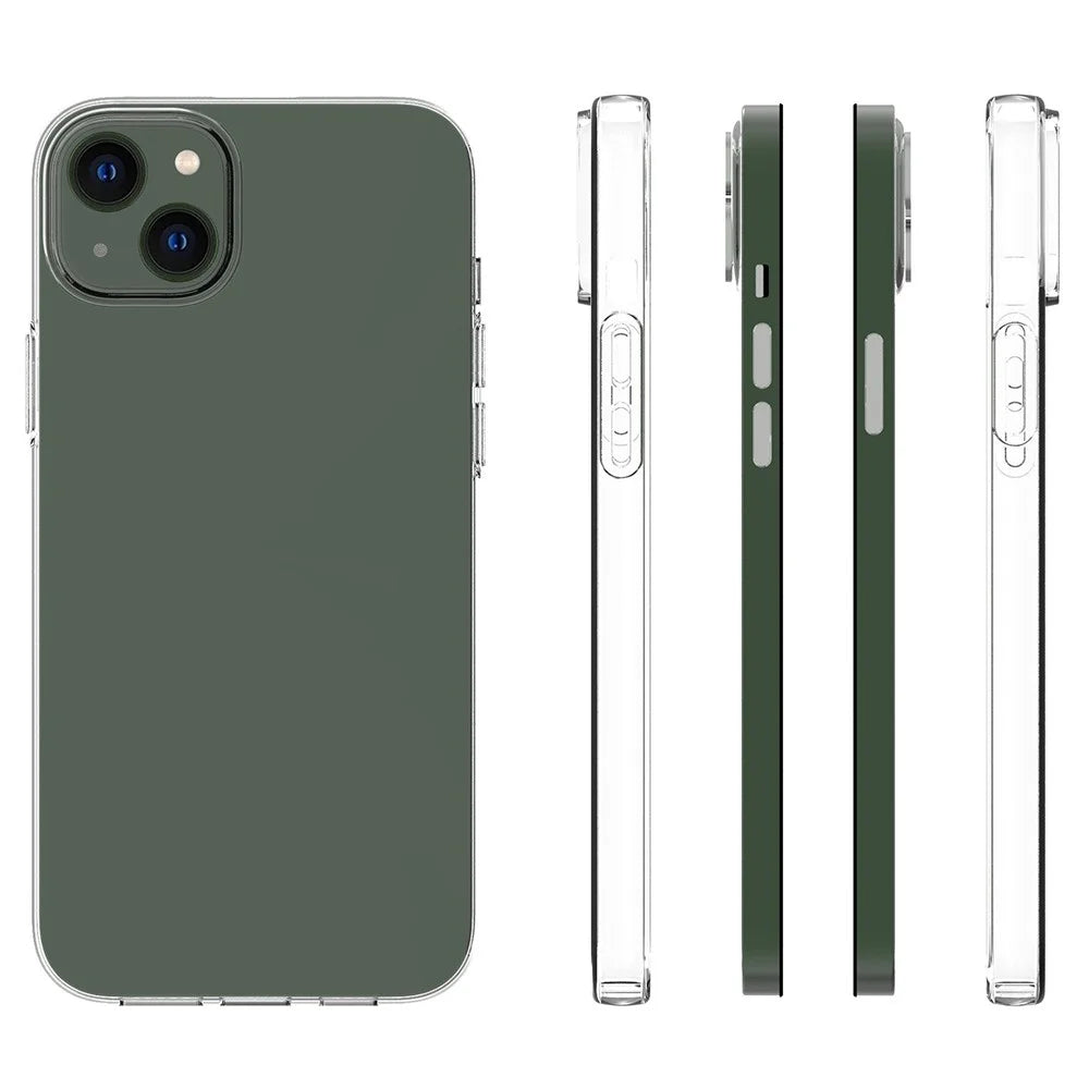For iPhone 14 6.1 inch Crystal Clear Soft TPU Case Anti-scratch Protective Phone Cover - 5