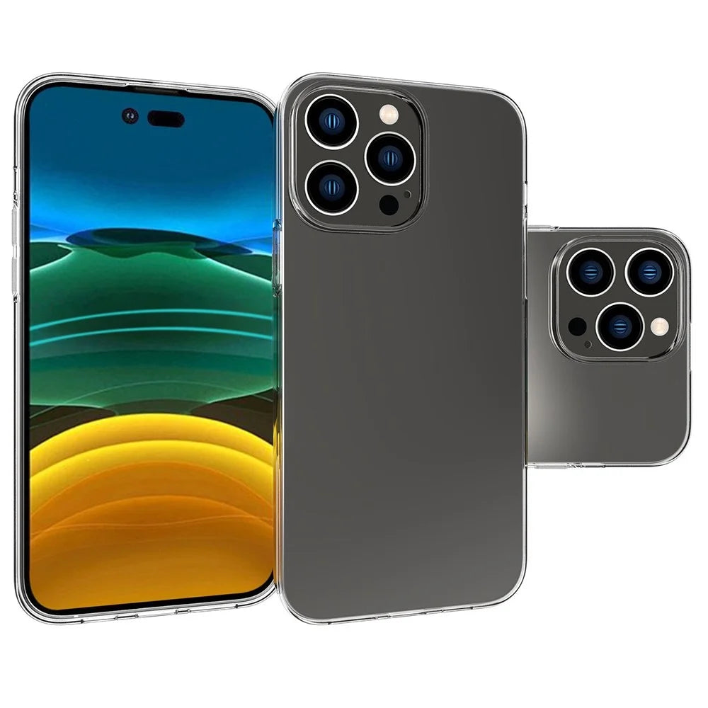 For iPhone 14 Pro Max 6.7 inch High Transparency Flexible TPU Case Protective Phone Cover - 3