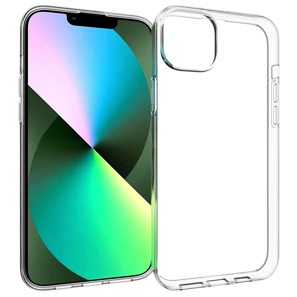 For iPhone 14 Plus 6.7 inch Anti-scratch Transparent Flexible TPU Phone Case Protective Cover - 1