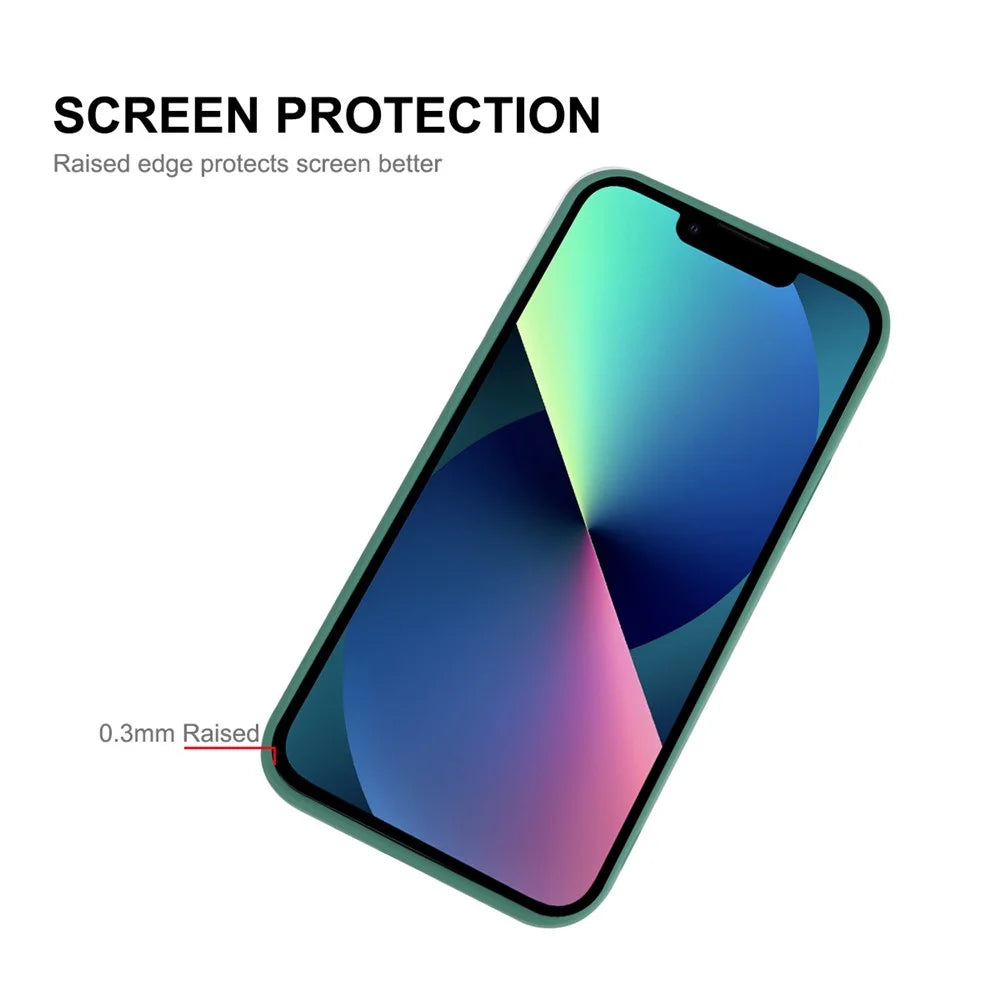 ENKAY HAT PRINCE For iPhone 13 6.1 inch Anti-drop Liquid Silicone Case Precise Cutout Camera Protection Soft Phone Cover - Green - 2