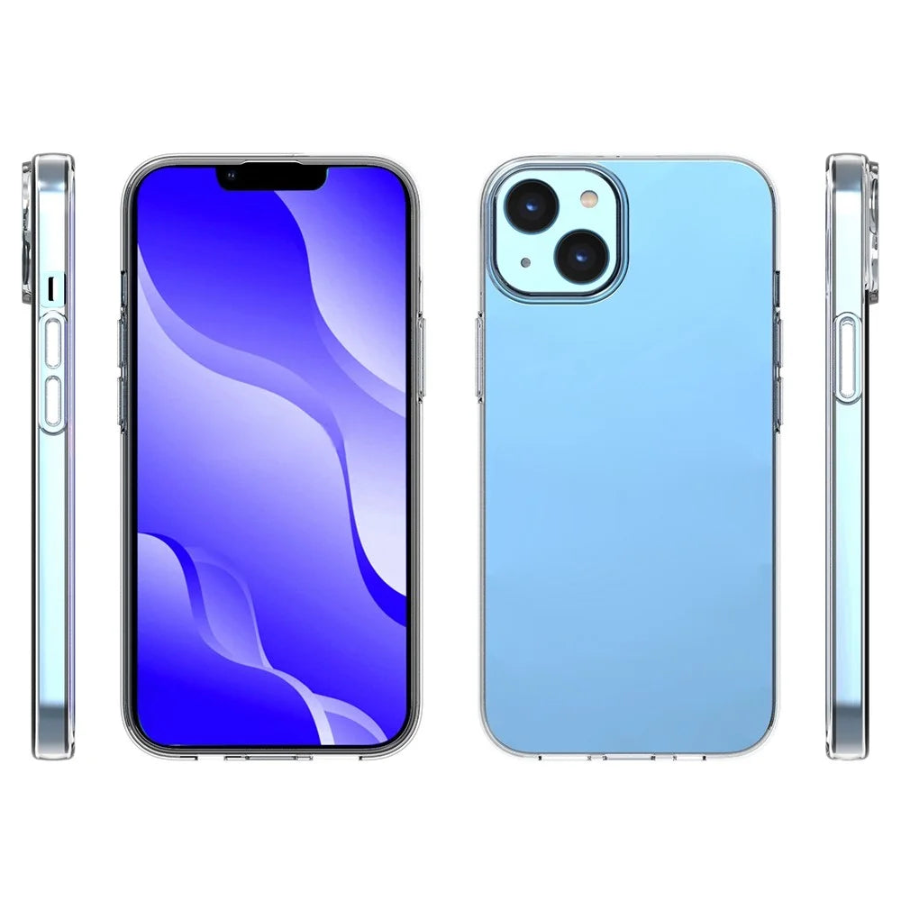 10Pcs/Pack Cellphone Case for iPhone 14 6.1 inch, Precise Cutouts Clear TPU Inner Watermark-Free Phone Cover - 6