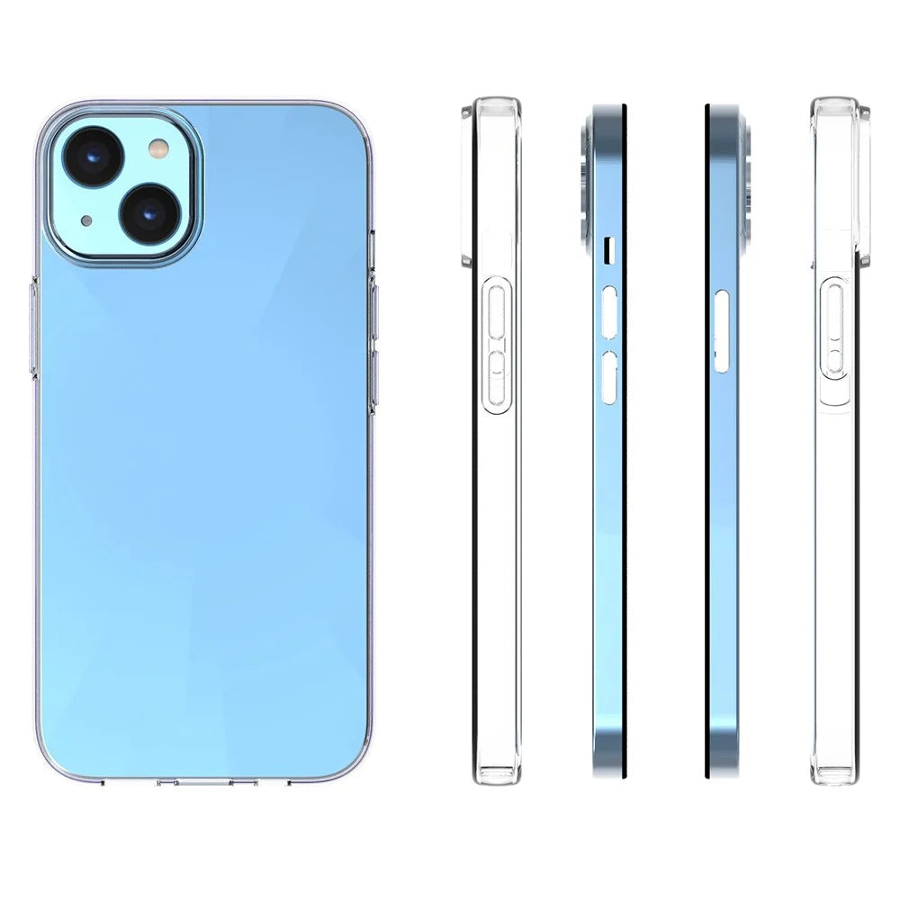 10Pcs/Pack Cellphone Case for iPhone 14 6.1 inch, Precise Cutouts Clear TPU Inner Watermark-Free Phone Cover - 7