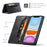 AUTSPACE A01 Series for iPhone 11 Pro Max 6.5 inch PU Leather Case RFID Blocking Wallet Stand Flip Cover - Black - 4