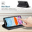 AUTSPACE A01 Series for iPhone 11 Pro Max 6.5 inch PU Leather Case RFID Blocking Wallet Stand Flip Cover - Black - 5