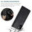 AUTSPACE A01 Series for iPhone 11 Pro Max 6.5 inch PU Leather Case RFID Blocking Wallet Stand Flip Cover - Black - 6