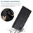 AUTSPACE A01 Series for iPhone XR 6.1 inch PU Leather Case RFID Blocking Wallet Stand Flip Cover - Black - 6