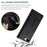 AUTSPACE A01 Series for iPhone 6 Plus/7 Plus/8 Plus 5.5 inch PU Leather Case RFID Blocking Wallet Flip Stand Cover - Black - 6
