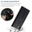 AUTSPACE A01 Series for iPhone 6/7/8/SE (2020)/SE (2022) PU Leather Case RFID Blocking Wallet Flip Stand Cover - Black - 6