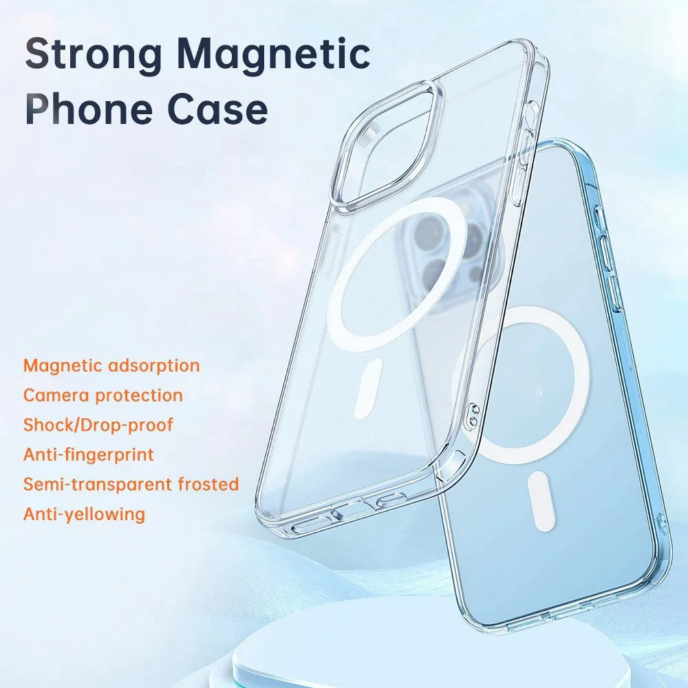 MCDODO PC-1630 Matte Clear Case for iPhone 12 Pro Max 6.7 inch Compatible with MagSafe Wireless Charging, Airbag Protection Hard PC Soft TPU Non-Yellowing Back Cover - 3