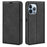 For iPhone 14 Pro 6.1 inch Soft Skin Feeling Leather Folio Book Flip Cover Horizontal Viewing Stand Magnetic Absorption Phone Case - Black - 1