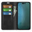 For iPhone 14 Pro 6.1 inch Soft Skin Feeling Leather Folio Book Flip Cover Horizontal Viewing Stand Magnetic Absorption Phone Case - Black - 3