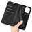 For iPhone 14 Pro 6.1 inch Soft Skin Feeling Leather Folio Book Flip Cover Horizontal Viewing Stand Magnetic Absorption Phone Case - Black - 4