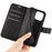 For iPhone 14 Pro 6.1 inch Anti-fall Textured PU Leather Phone Case Magnetic Closing Phone Protector with Wallet Stand - Black - 4