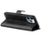 For iPhone 14 Pro 6.1 inch Anti-fall Textured PU Leather Phone Case Magnetic Closing Phone Protector with Wallet Stand - Black - 5