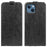 For iPhone 14 6.1 inch Vertical Flip Shockproof Shell Crazy Horse Texture PU Leather Mobile Phone Case with Card Holder - Black - 1