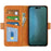 For iPhone 14 Plus 6.7 inch Double Magnetic Clasp Textured Leather Case Stand Wallet Drop-proof Phone Cover - Yellow - 2