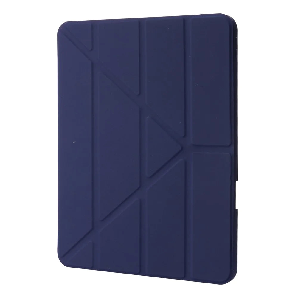 For iPad Pro 12.9 (2022) / (2021) / (2020) / (2018) Tablet Case Auto Wake / Sleep Origami Stand PU Leather + Acrylic Cover - Dark Blue - 3