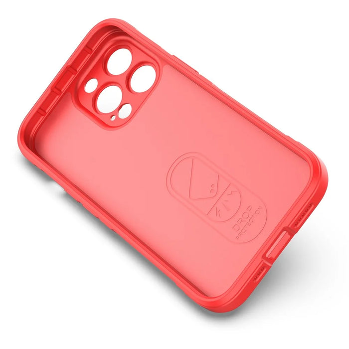 For iPhone 13 Pro 6.1 inch Anti-fall Rugged Back Shell Soft TPU Phone Protector Case - Red - 3