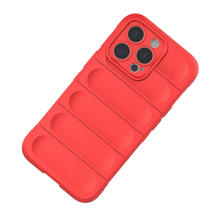 For iPhone 13 Pro 6.1 inch Anti-fall Rugged Back Shell Soft TPU Phone Protector Case - Red - 6
