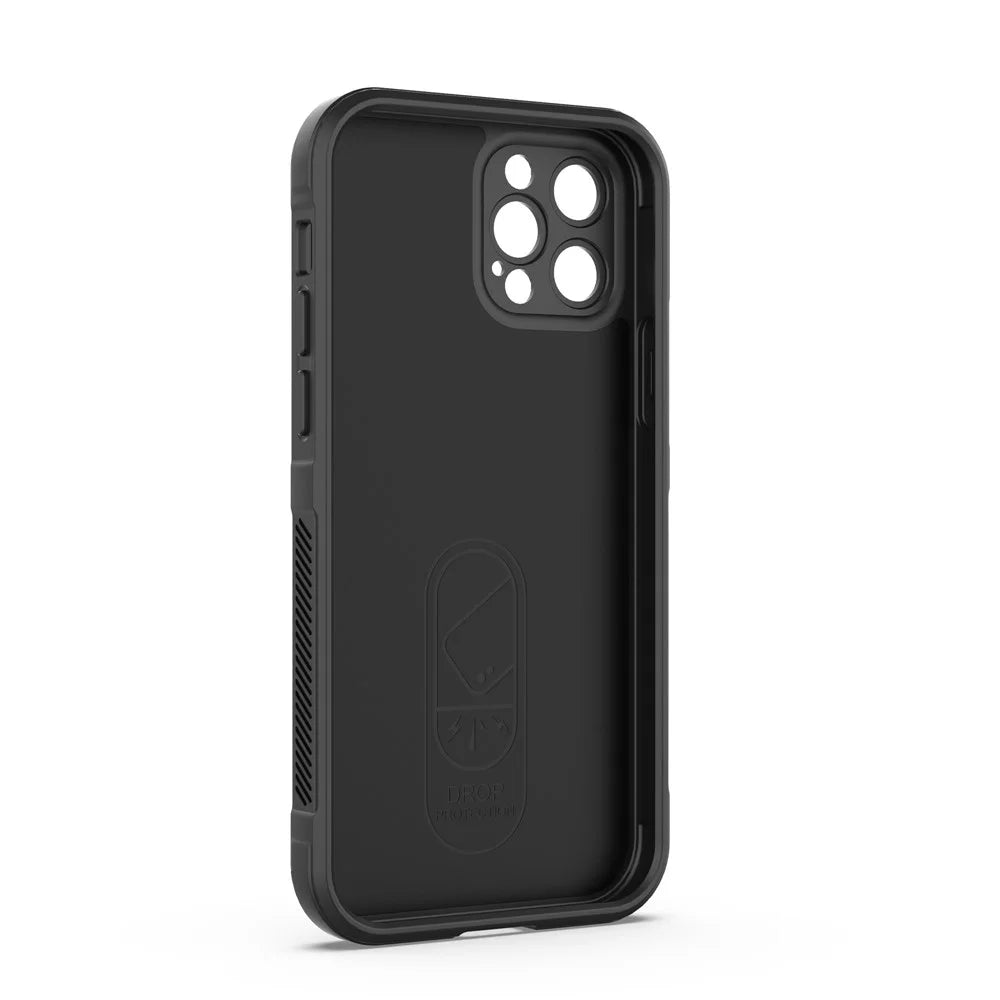 For iPhone 12 Pro 6.1 inch TPU Phone Protector Case, Collision Resistant Rugged Back Shell Cover - Black - 3