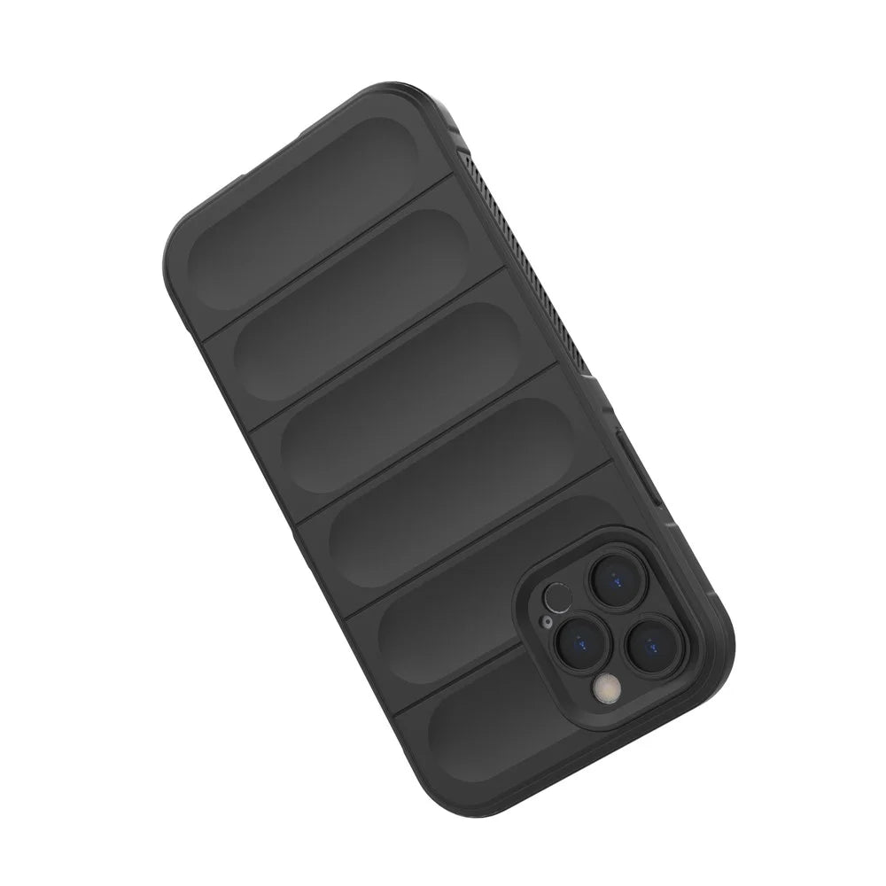 For iPhone 12 Pro 6.1 inch TPU Phone Protector Case, Collision Resistant Rugged Back Shell Cover - Black - 5