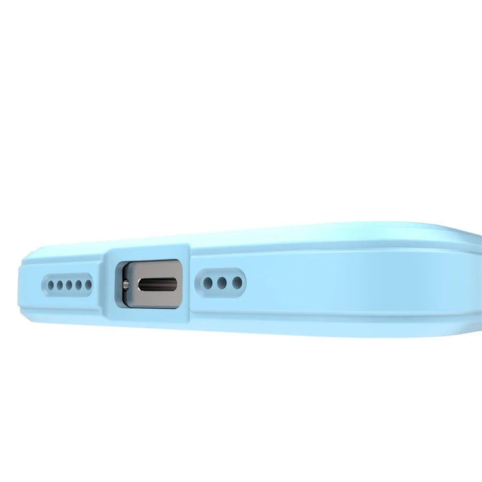 For iPhone 13 6.1 inch Bump Proof Rugged Back Shell Soft TPU Phone Protector Case - Baby Blue - 5