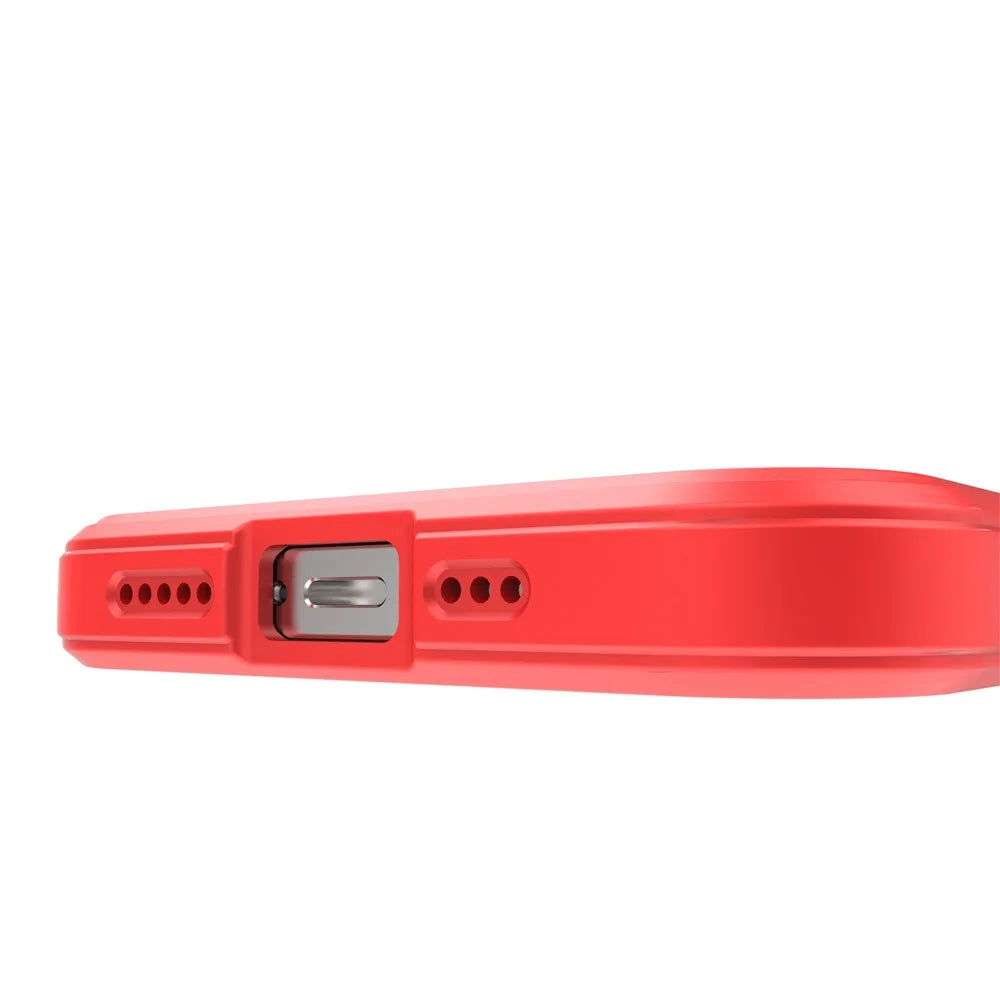 For iPhone 12 6.1 inch Drop Protection Rugged Back Shell TPU Phone Protector Case - Red - 4