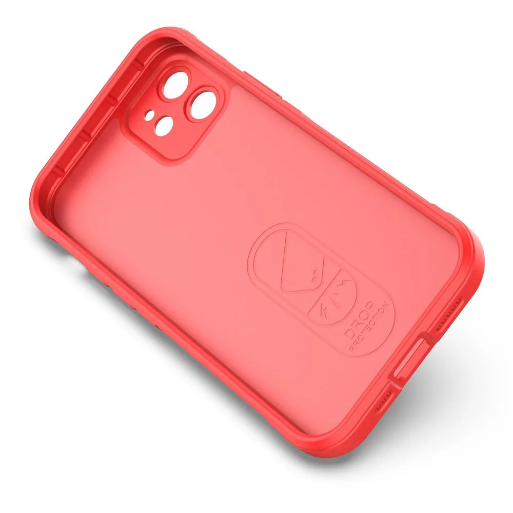 For iPhone 12 6.1 inch Drop Protection Rugged Back Shell TPU Phone Protector Case - Red - 5