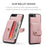 JEEHOOD For iPhone 7 Plus/8 Plus 5.5 inch Wallet Phone Case RFID Blocking Shockproof Phone Cover Anti-Scratch Protector Support Wireless Charging - Pink - 7