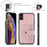 JEEHOOD Wallet Phone Case for iPhone XS 5.8 inch Shockproof Phone Cover with RFID Blocking Function Scratch Resistant Phone Protector Support Wireless Charging - Pink - 6