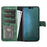 For iPhone 14 6.1 inch Fall Proof Splicing Design Protective Case PU Leather Wallet Stand Phone Shell - Green - 2
