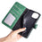 For iPhone 14 6.1 inch Fall Proof Splicing Design Protective Case PU Leather Wallet Stand Phone Shell - Green - 4