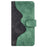 For iPhone 14 6.1 inch Fall Proof Splicing Design Protective Case PU Leather Wallet Stand Phone Shell - Green - 7
