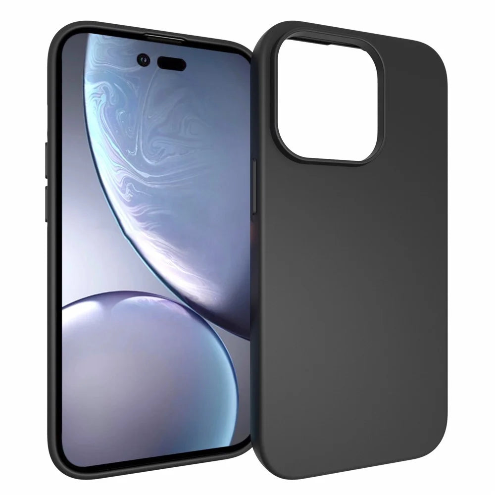 10Pcs/Pack Soft TPU Phone Back Case for iPhone 14 Pro 6.1 inch, Dual-sided Matte Finish Protective Cover - Black - 2