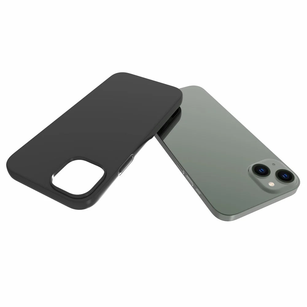 For iPhone 14 Plus 6.7 inch 10Pcs / Pack Dual-sided Matte Finish Soft TPU Phone Protective Case Drop-proof Cover - Black - 7
