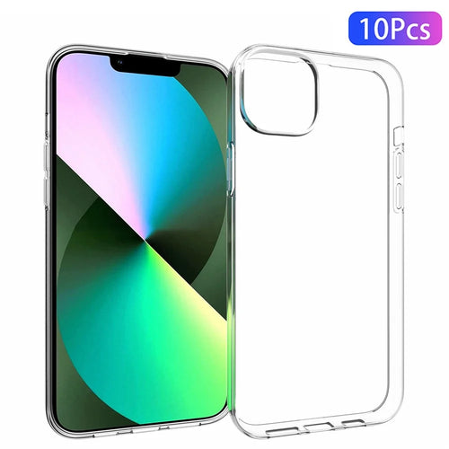10Pcs / Pack Mobile Phone Cover for iPhone 14 Plus 6.7 inch, Clear TPU Phone Case Inner Watermark-Free Protective Cover - 1