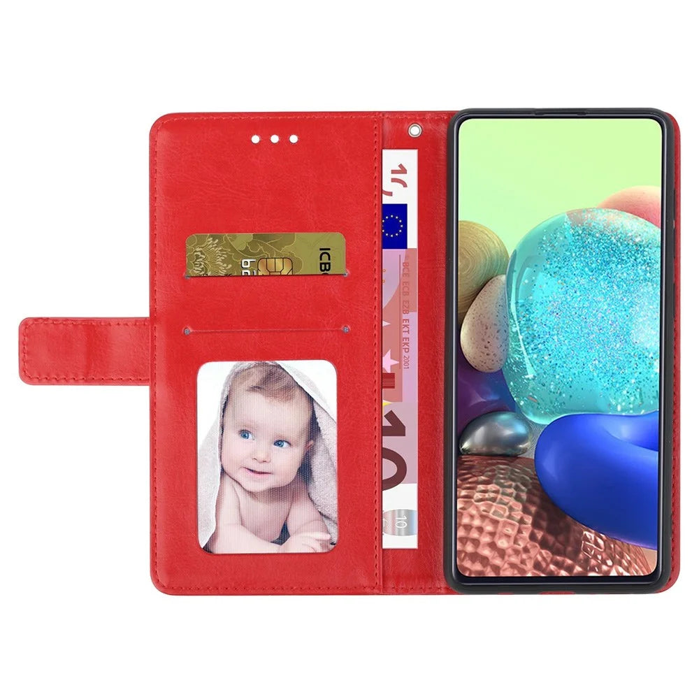 For iPhone 14 Pro Max 6.7 inch Cell Phone Cover Fully Wrapped PU Leather Y-Shaped Lines Imprinting Wallet Stand Phone Case - Red - 2
